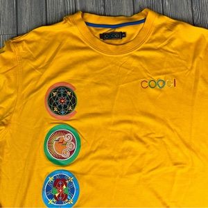 Coogi Embroidered Yellow Long Sleeve Men's XXL